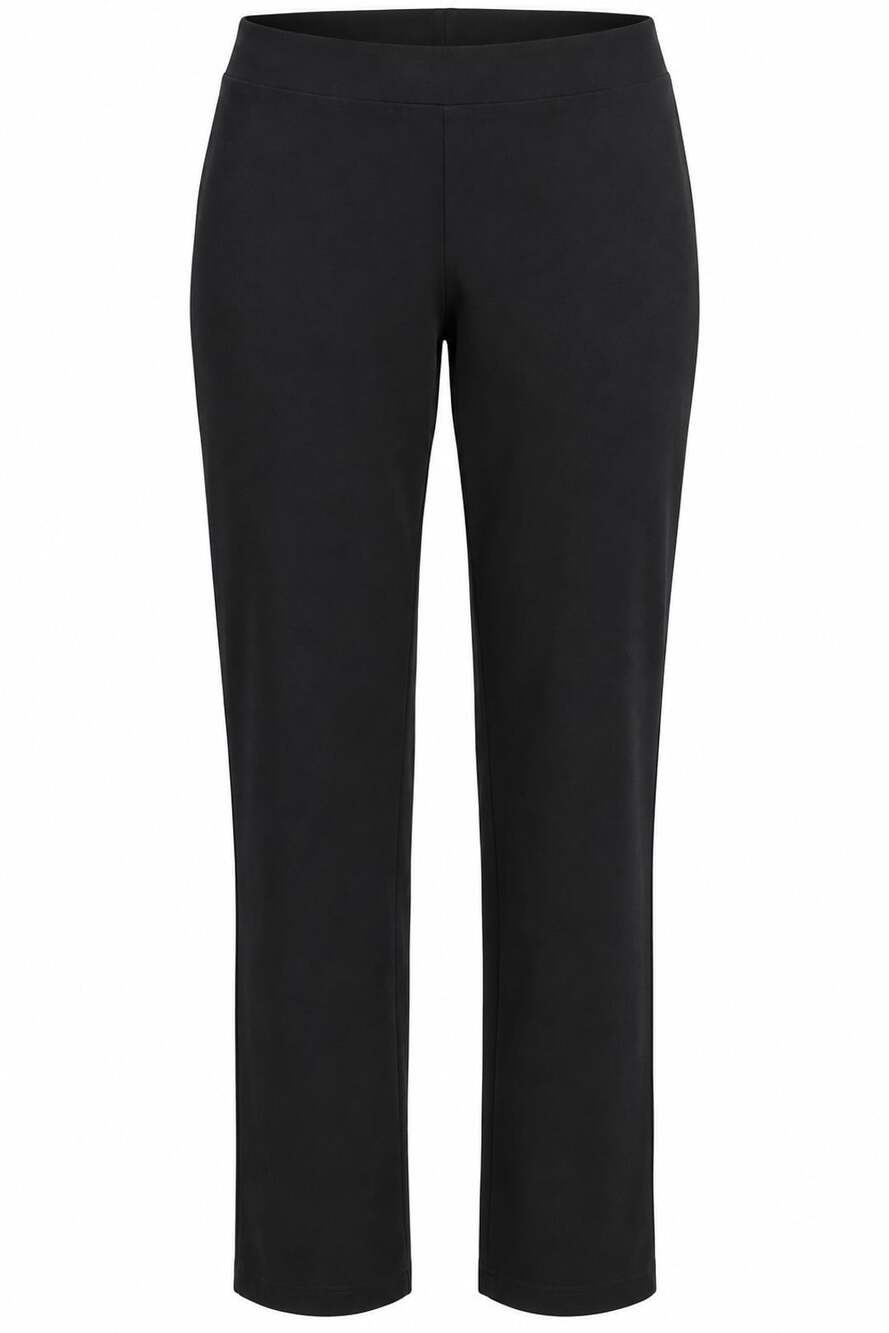 Eileen Fisher Pants Womens Large Large Black Stretch Pull On Straight Leg Ankle